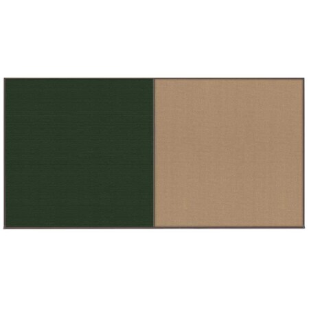 United Visual Products Enclosed Corkboard, 1 Door, 72"x36", 4" Fra UV3411-BRONZE-SURF